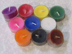 Tea Light Candles Assorted Colors (Unscented)