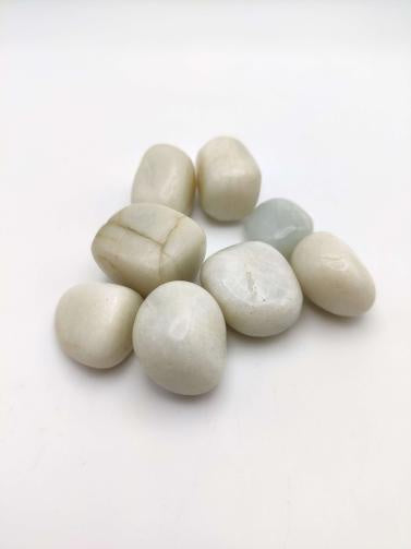 White Moonstone Tumbled Stones