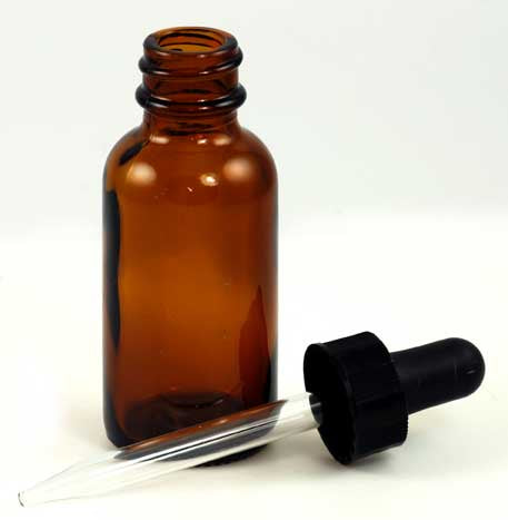 Amber Bottle with Dropper 1oz